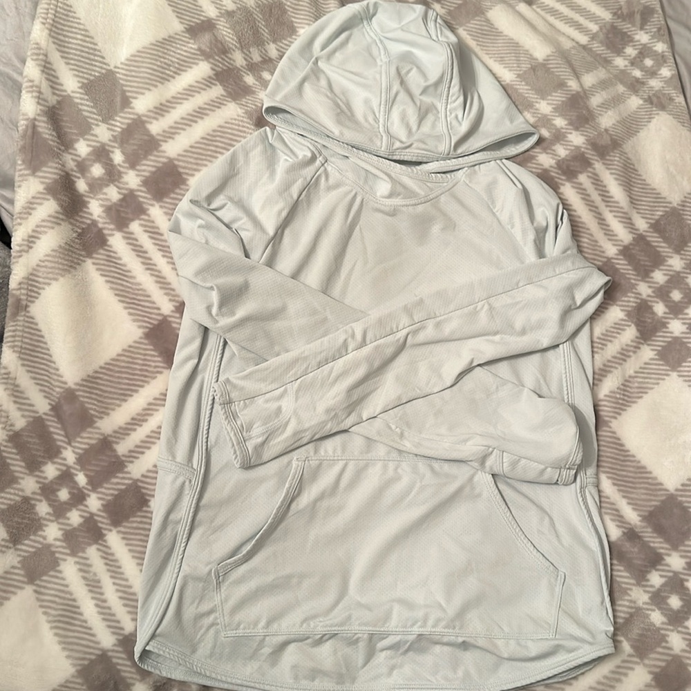 Athleta Girl light weight hoodie - light blue size L/12
